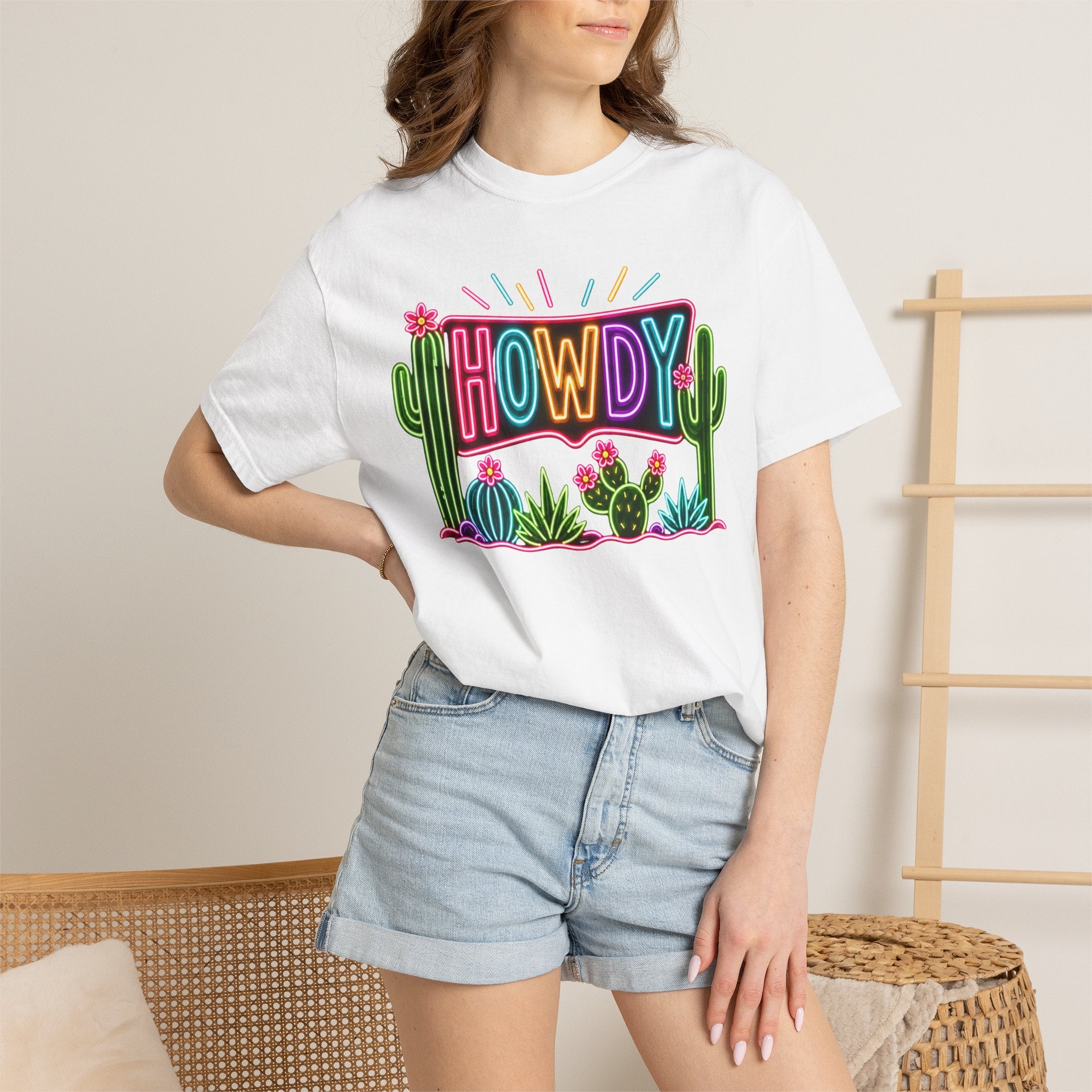 Neon Howdy Cactus T-Shirt