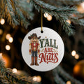 Y’all Are Nuts Cowboy Nutcracker Christmas Ornament