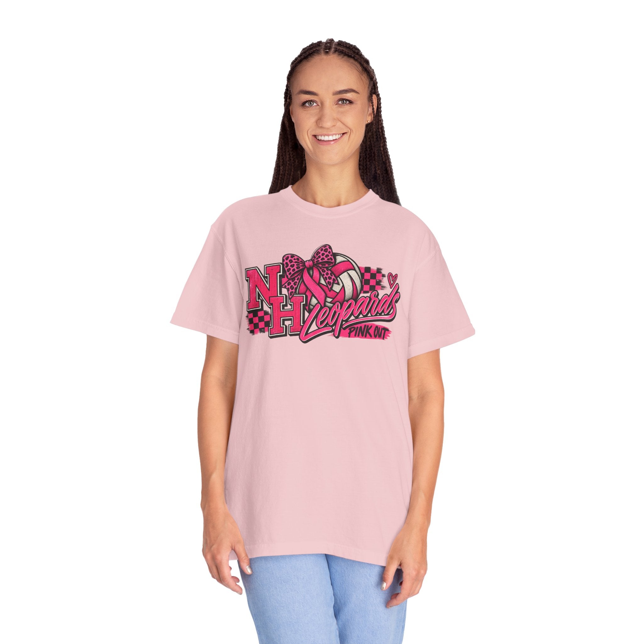 NH Leopards Pink Out Volleyball T-Shirt