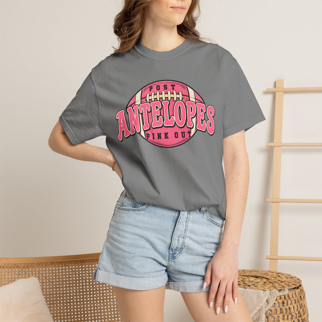 Antelopes Pink Out Football T-Shirt — Vintage Team Game Day Tee