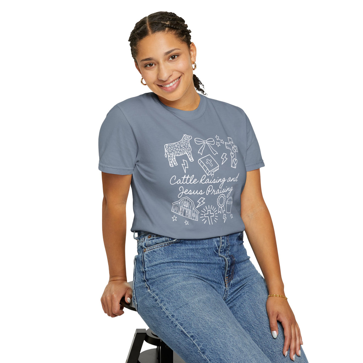 Cattle Raising and Jesus Praising T-Shirt