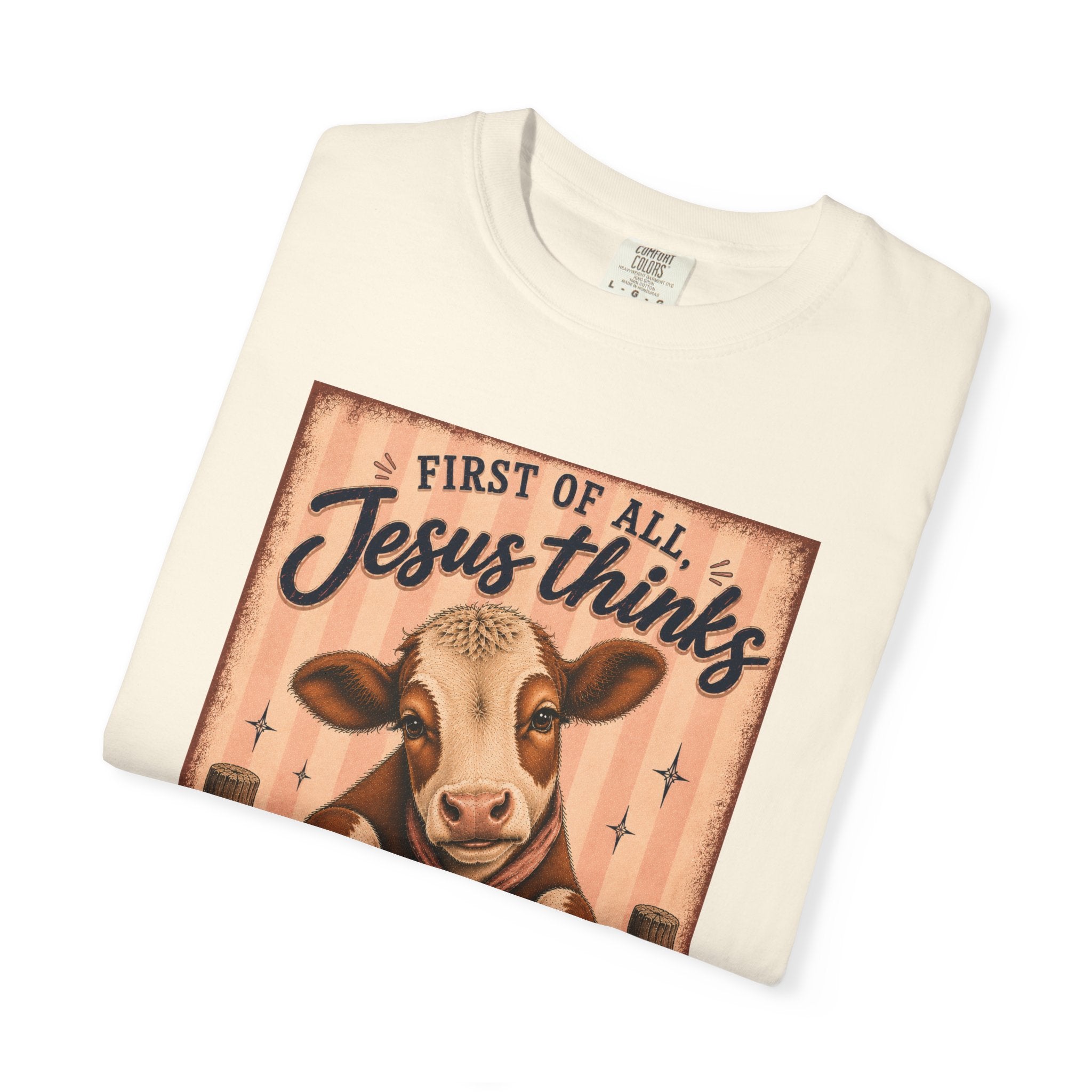 Vintage Cow 'First of All Jesus Thinks I'm a Delight' T-Shirt