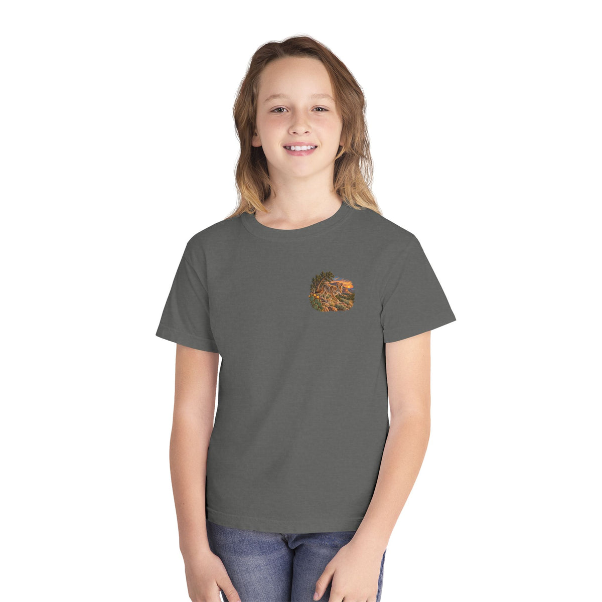 Youth Tee — Caprock Critters Coyote Graphic