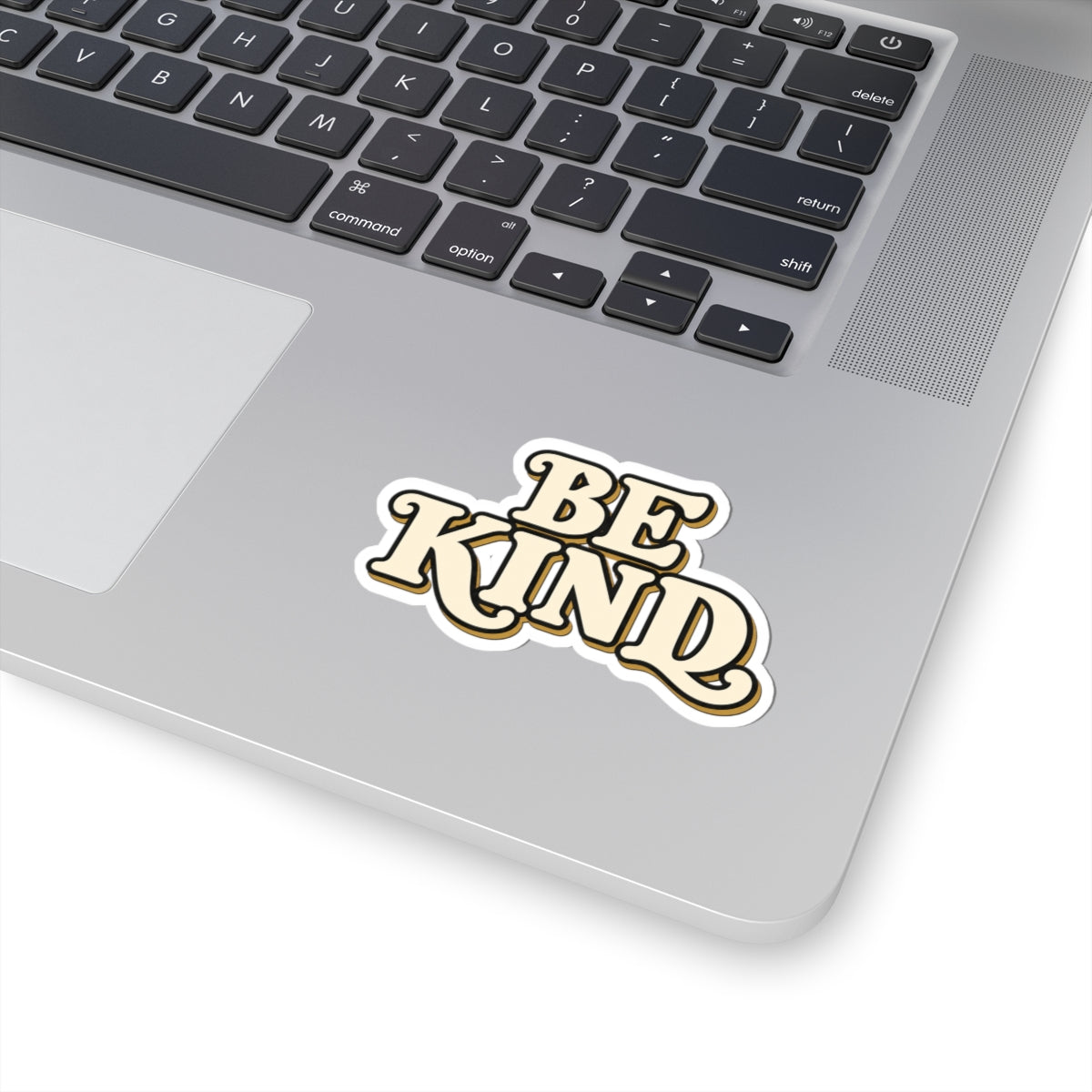 Be Kind Retro Script Sticker — Inspirational Vinyl Kiss-Cut Decal for Laptop, Water Bottle, Journal