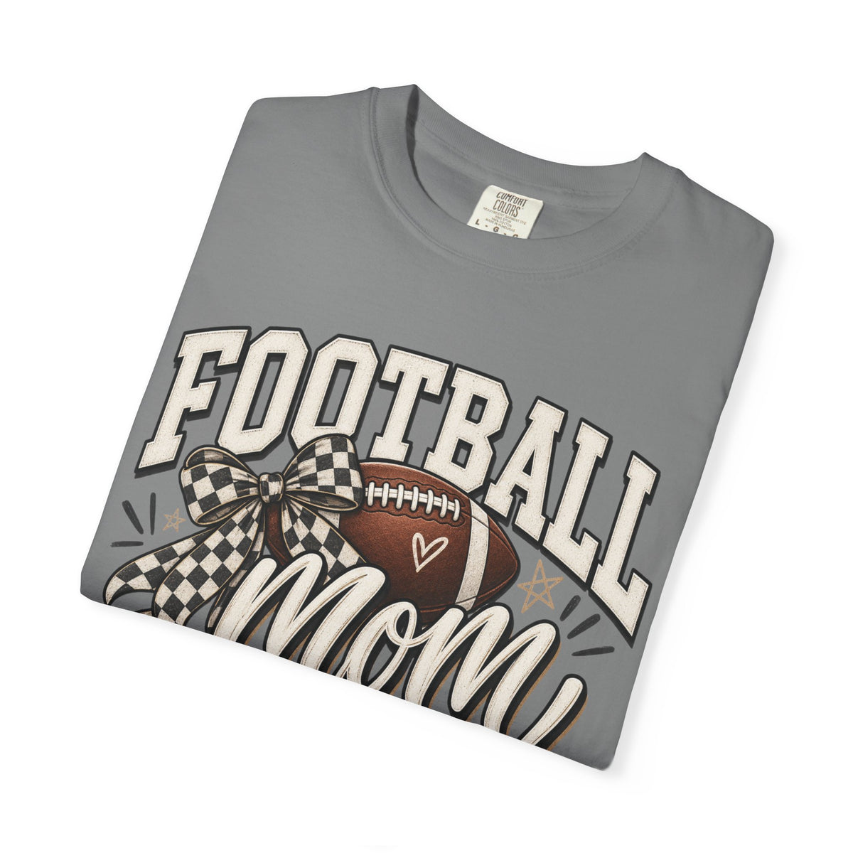 Football Mom T-Shirt — Vintage Garment-Dyed Sideline Tee
