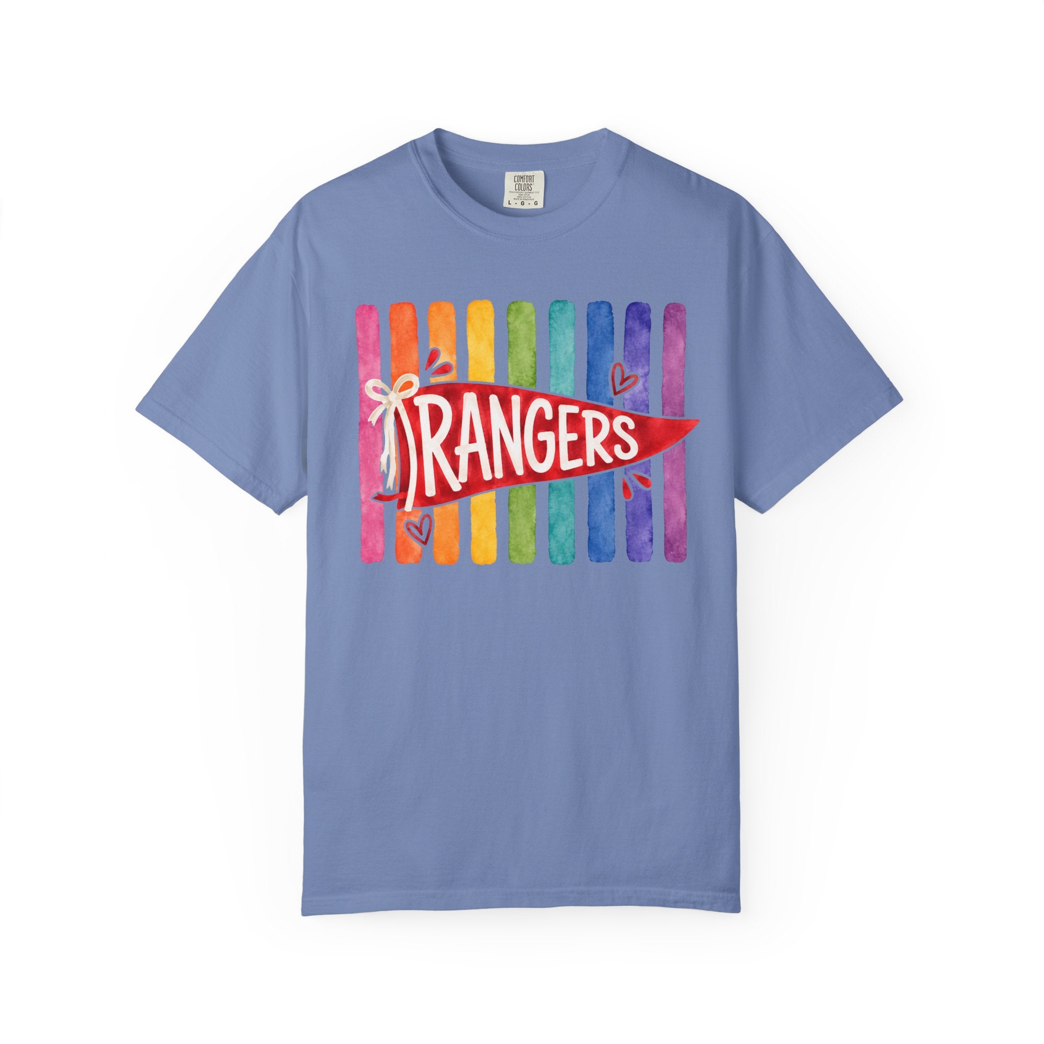 Rangers Rainbow Pennant T-Shirt — Pride School Spirit Tee