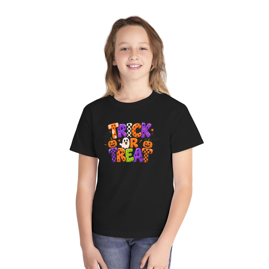 Youth Tee - 'Trick or Treat' Halloween Pumpkin Graphic