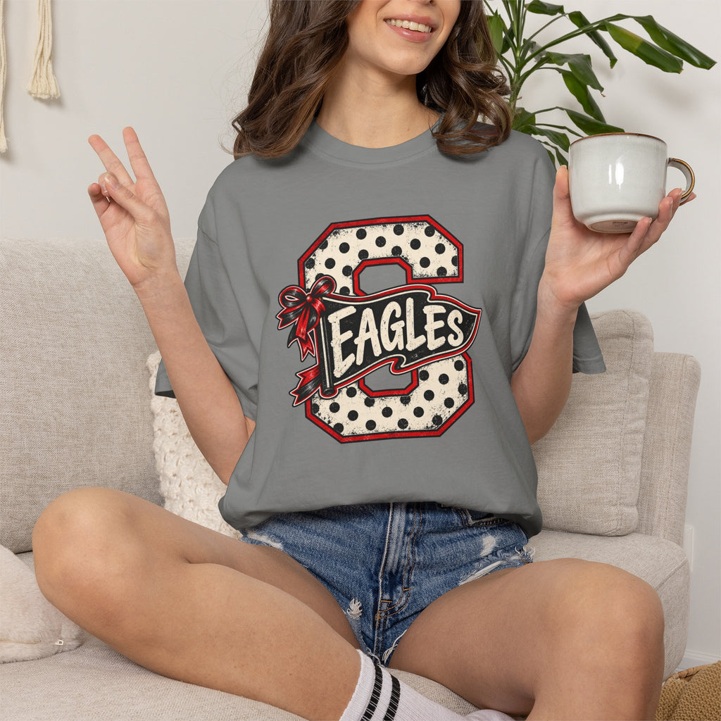 Vintage Polka Dot 'Eagles' Letterman T-Shirt