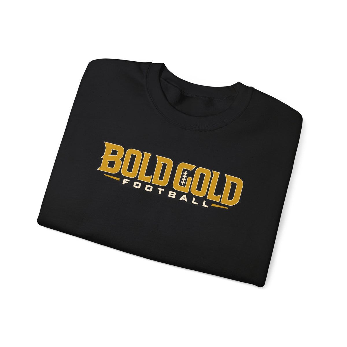 Bold Gold Football Crewneck Sweatshirt — Vintage Collegiate Sports Pullover