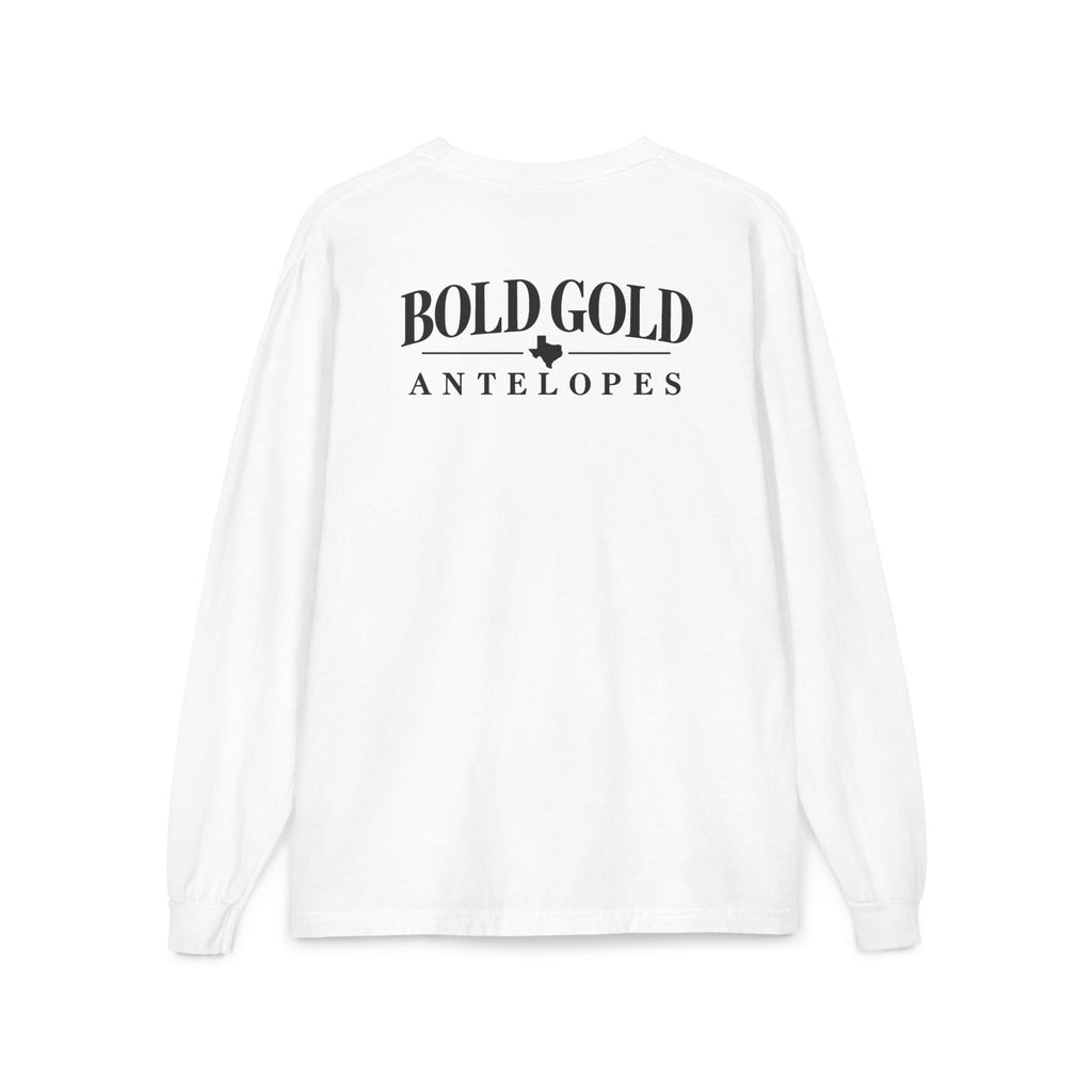 Bold Gold Antelopes Long Sleeve Pocket Tee