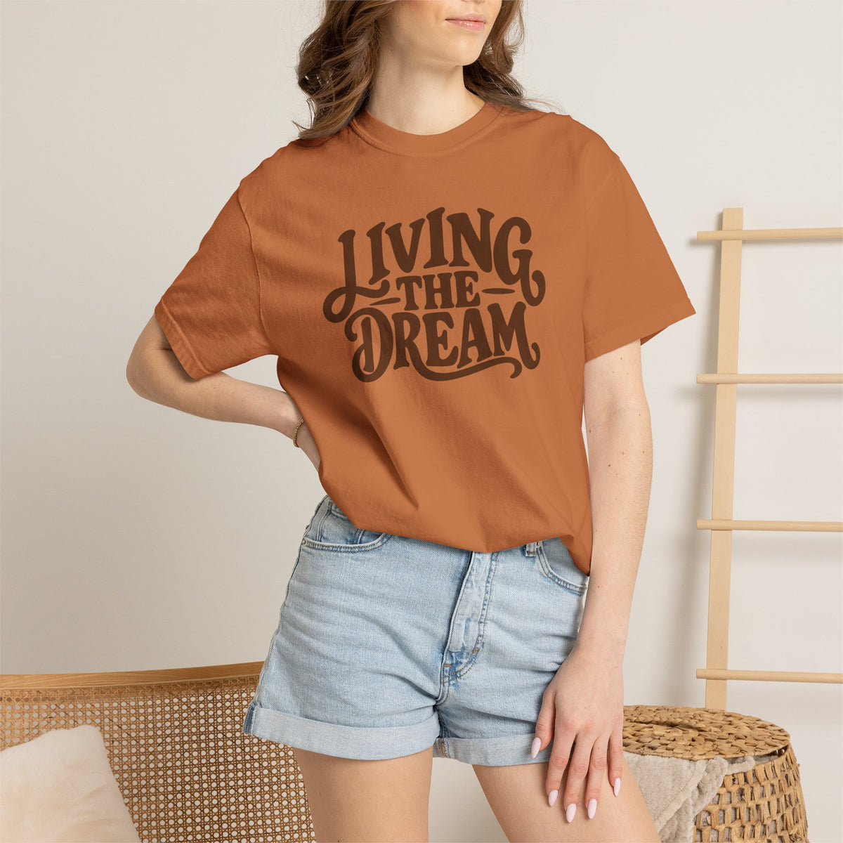 Living The Dream T-Shirt — Vintage Script Graphic Tee