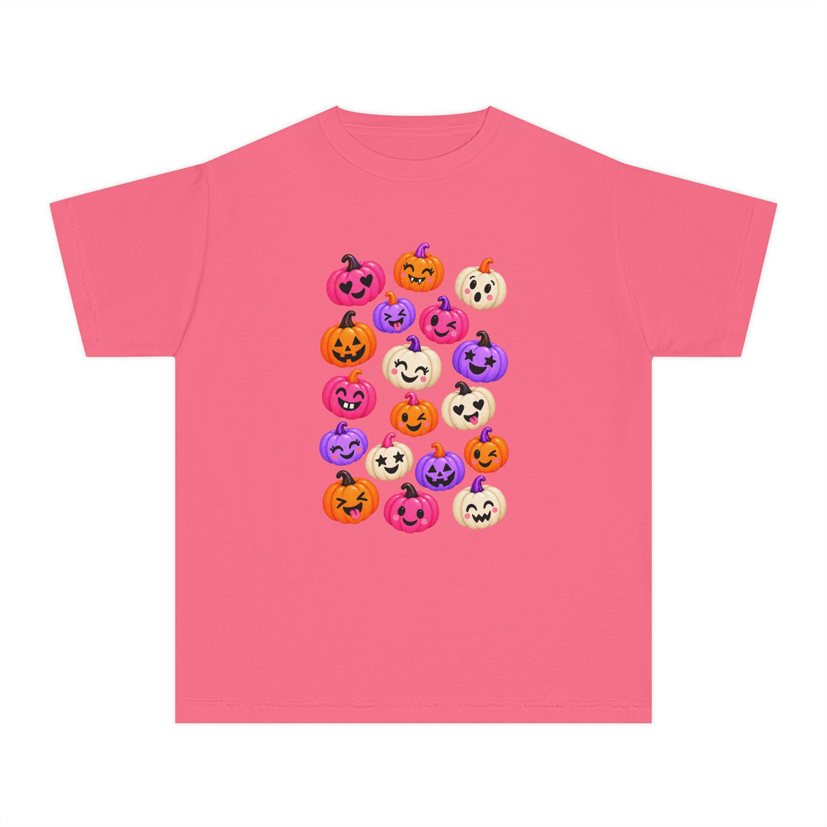 Kids Halloween Pumpkin Faces Tee