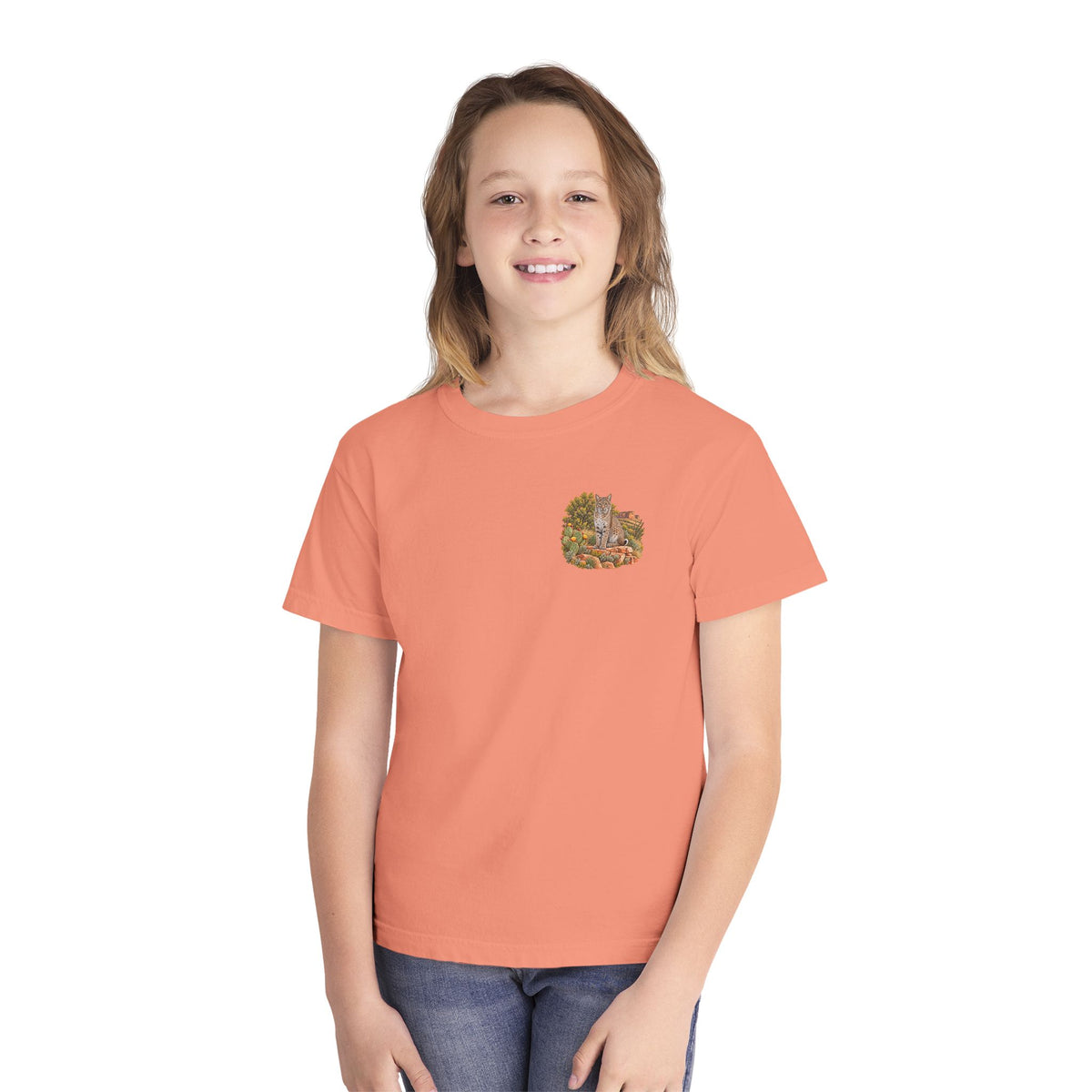 Youth Tee — Caprock Critters Bobcat Scenic View
