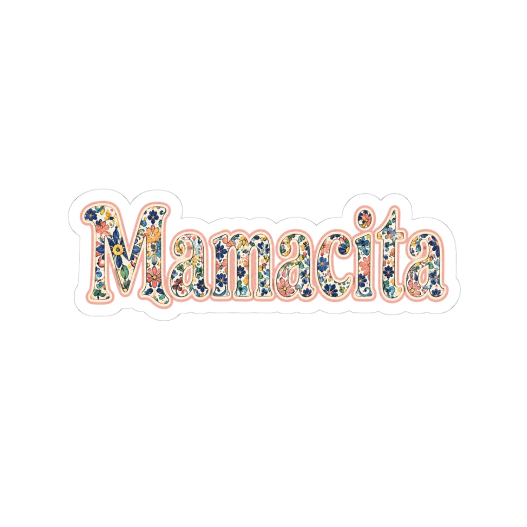 Mamacita Floral Kiss-Cut Sticker — Decorative Laptop & Water Bottle Decal