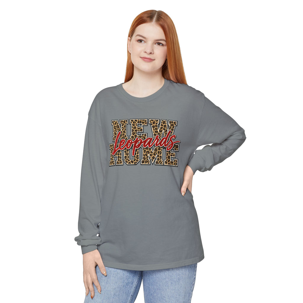 Long Sleeve T-Shirt — 'NEW LeOARDS' Leopard Print School Spirit Tee