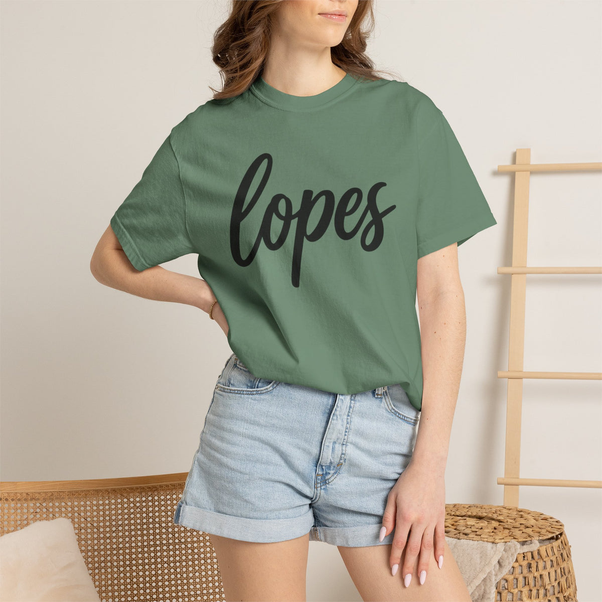 Lopes Script Tee — Personalized Name Graphic T-Shirt