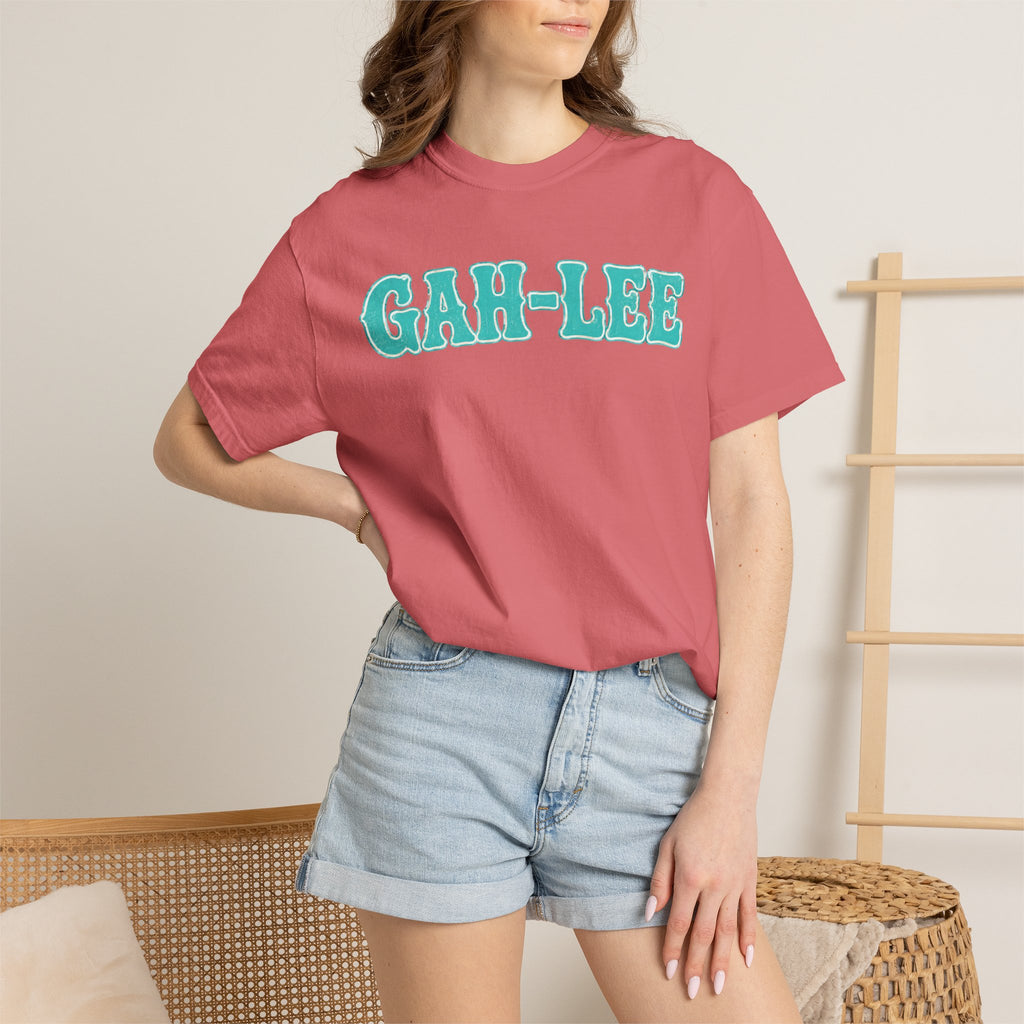 GAH-LEE Graphic T-Shirt — Funny Text Tee, Retro Collegiate Style