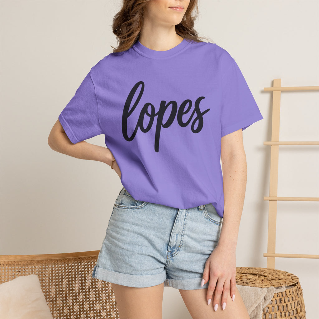 Lopes Script Tee — Personalized Name Graphic T-Shirt