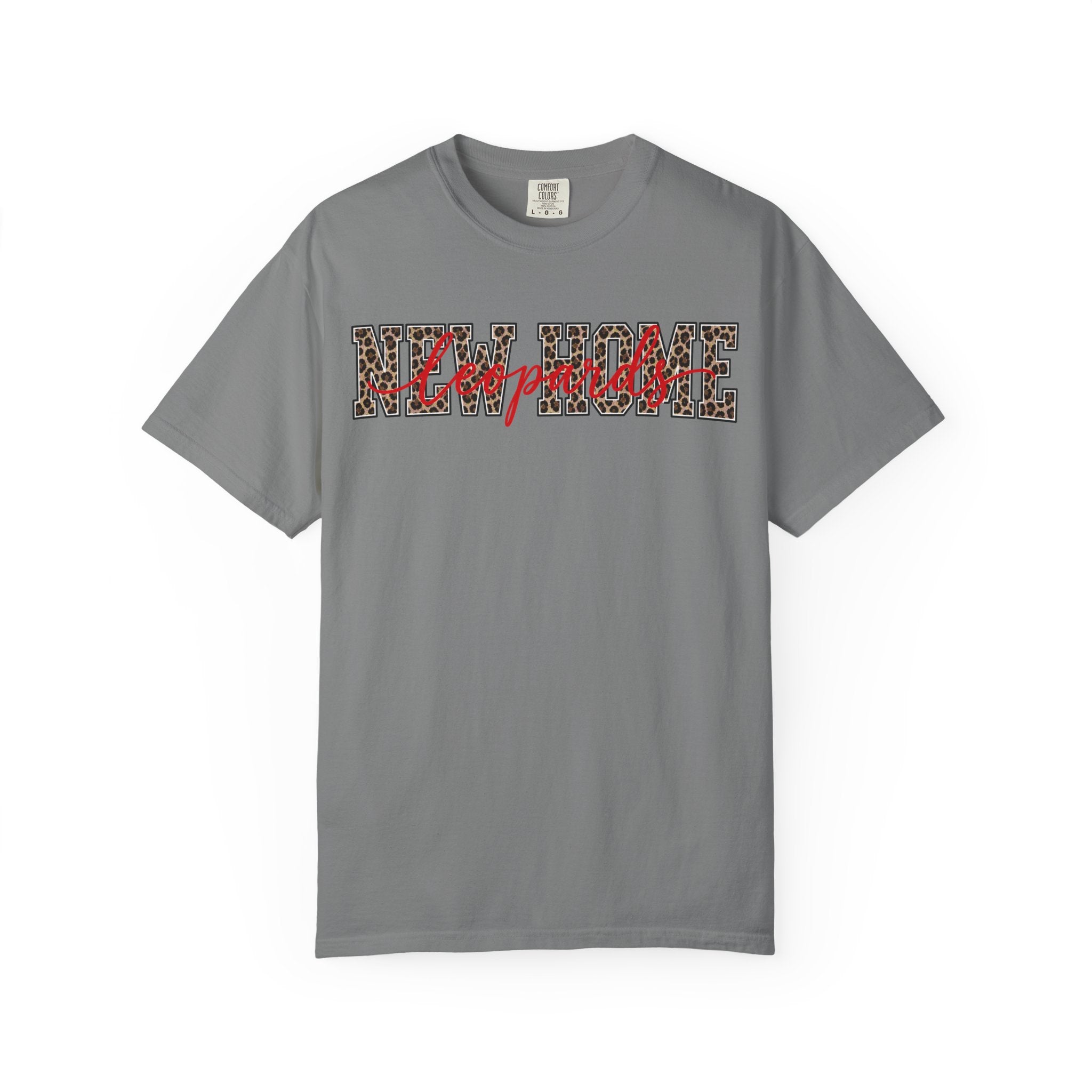 New Home Leopard Script T-Shirt