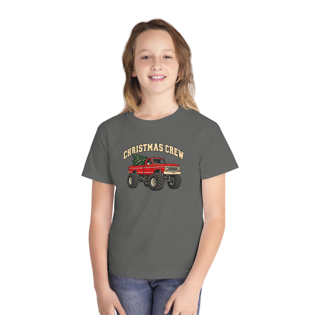 Kids Christmas Crew Red Truck Youth Tee
