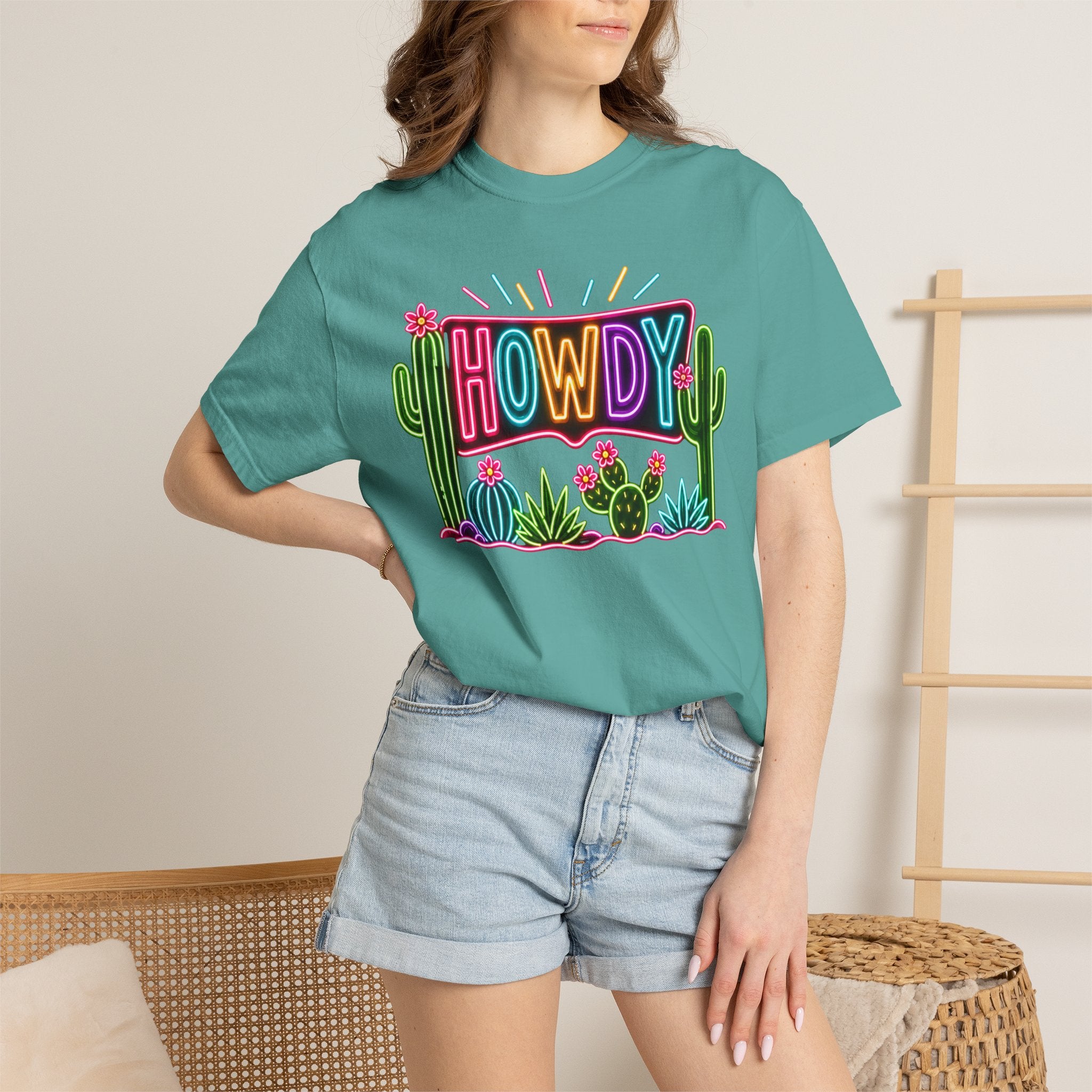 Neon Howdy Cactus T-Shirt