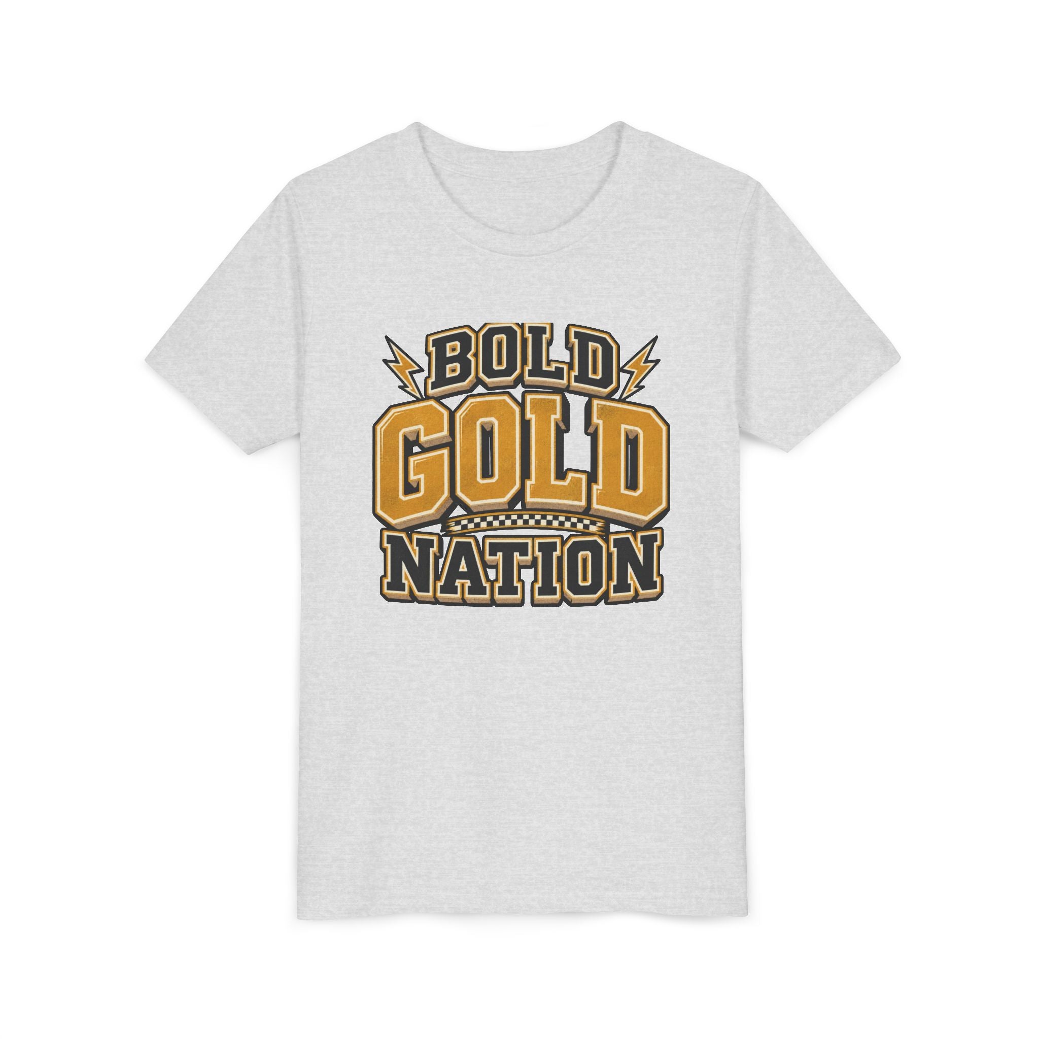 Youth Tee — Bold Gold Nation Graphic Kids Shirt