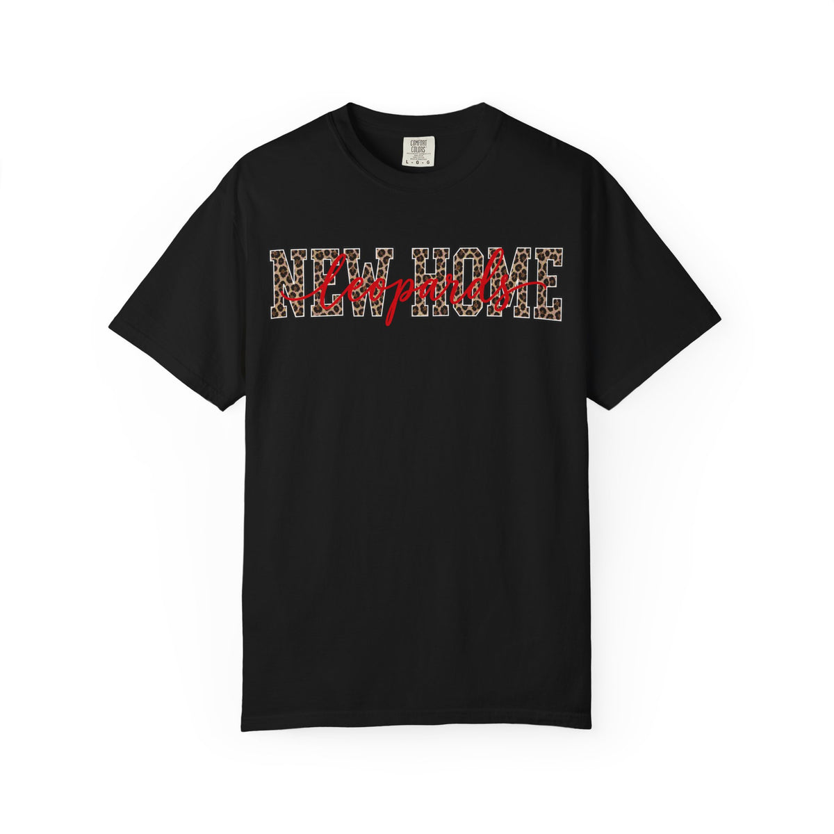 New Home Leopard Script T-Shirt