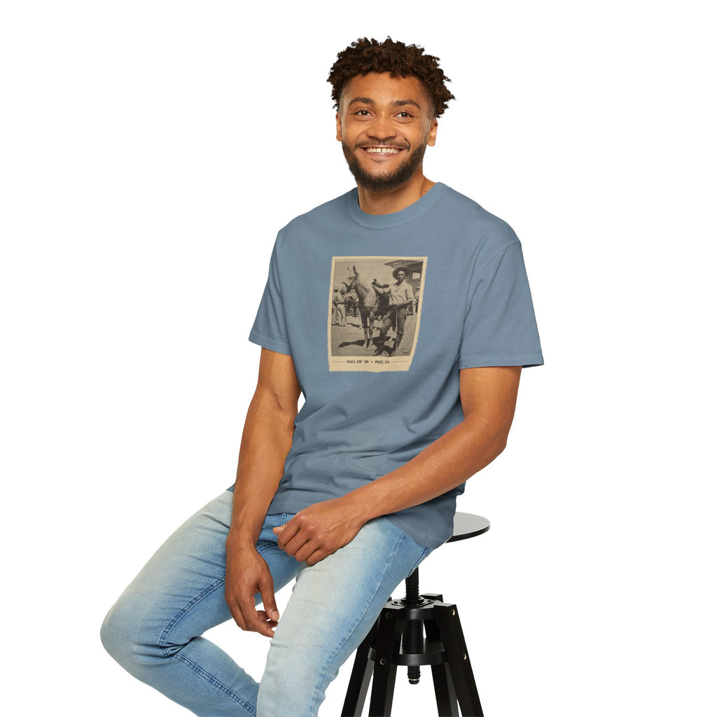 Vintage Cowboy Photo T-Shirt — 'Tales of the West' Garment-Dyed Tee