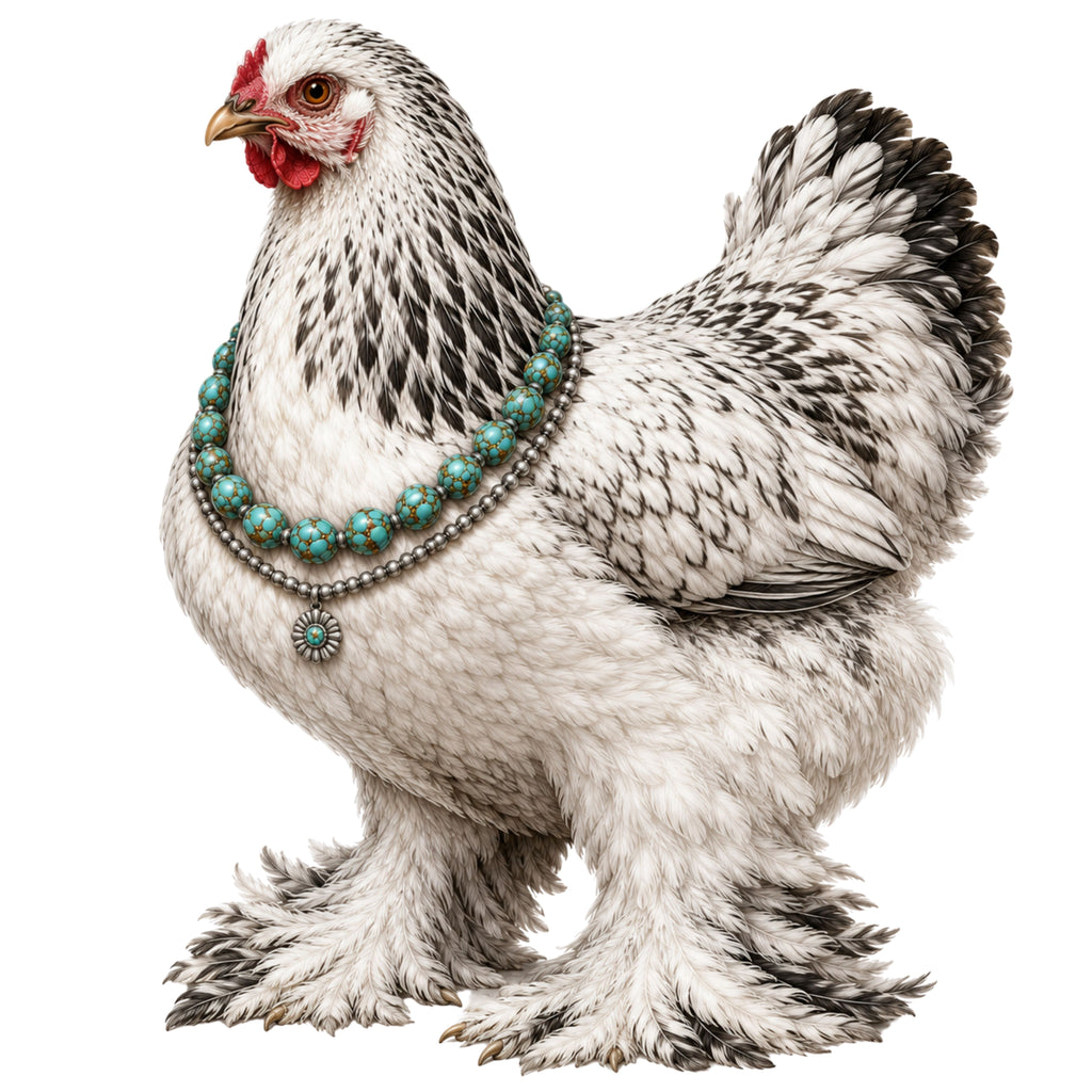 Feather Foot Turquoise Chicken Queen T-Shirt